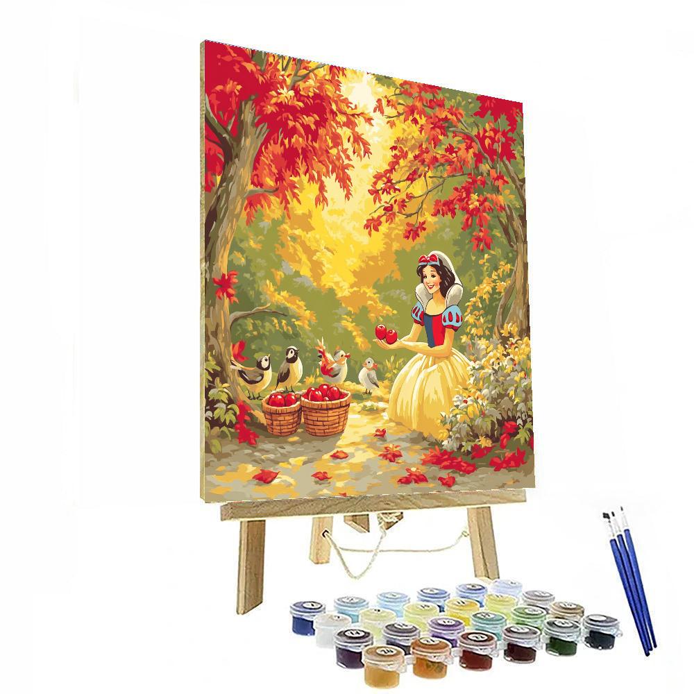 Snow White Apple Picnic paint by color