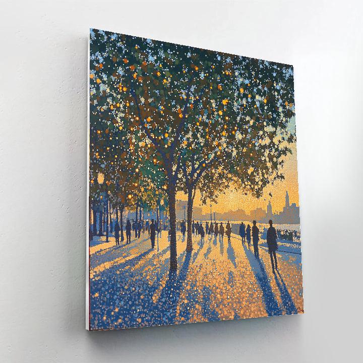 Seurat Inspired Evening Promenade Number painting