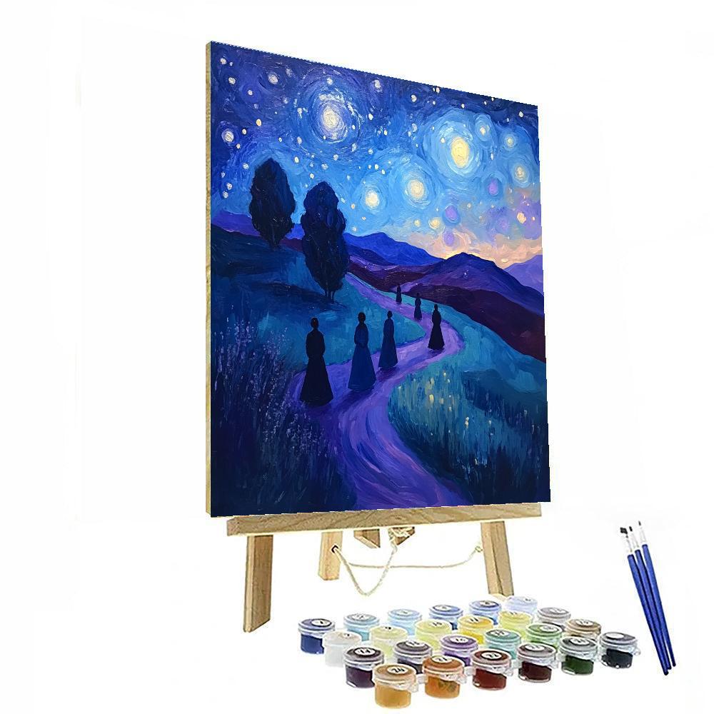 Marianne Von Werefkin Inspired Starry Pilgrimage paint by color