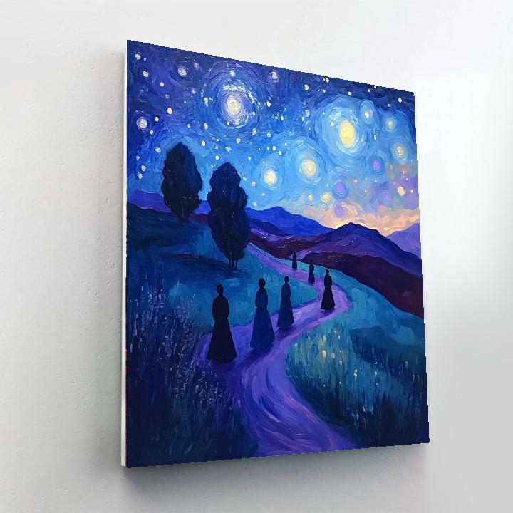 Marianne Von Werefkin Inspired Starry Pilgrimage paint by color
