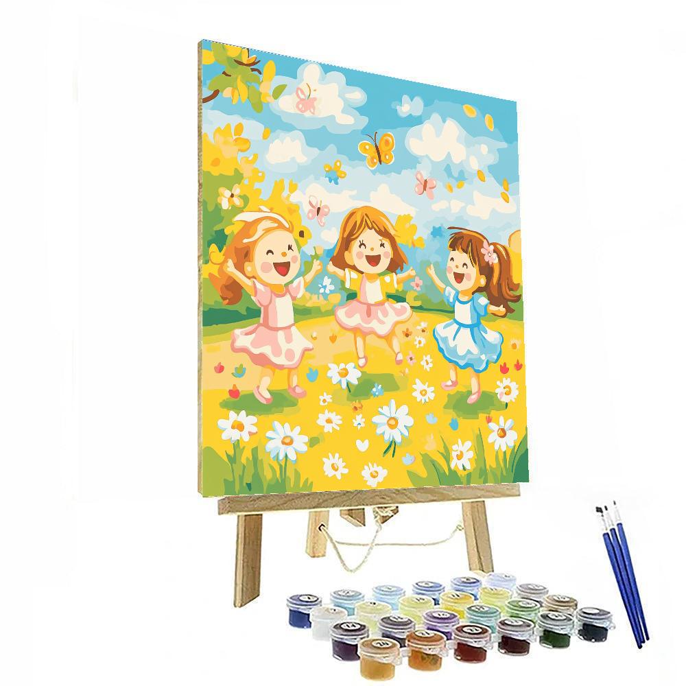Happy Flower Dance Painting by numbers kit