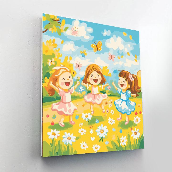 Happy Flower Dance Painting by numbers kit