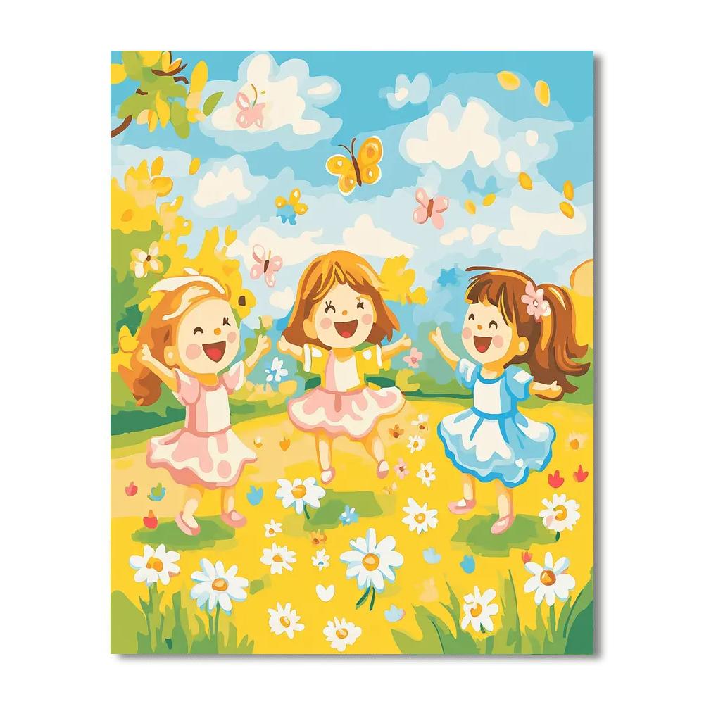 Happy Flower Dance Painting by numbers kit