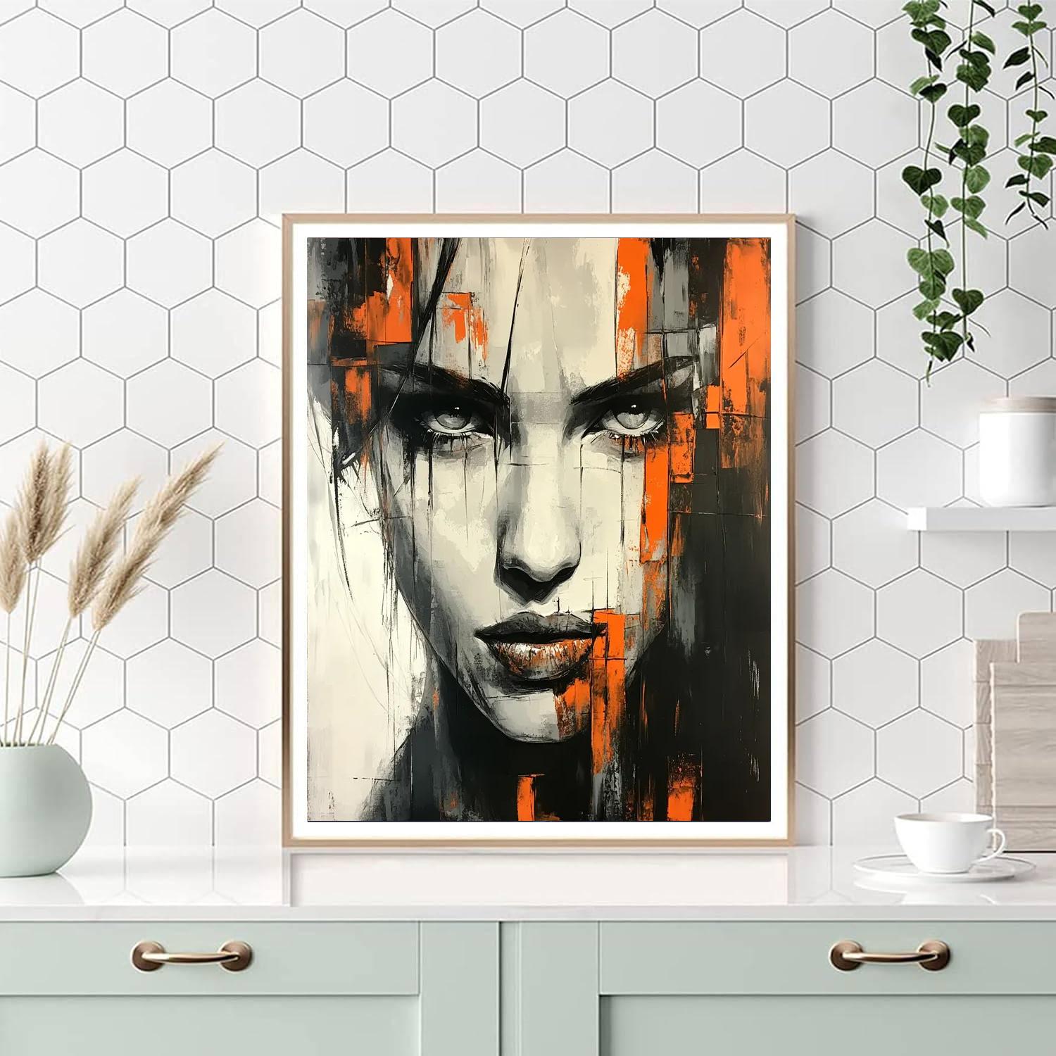 Egon Schiele Inspired Street Portrait Numbered painting kits