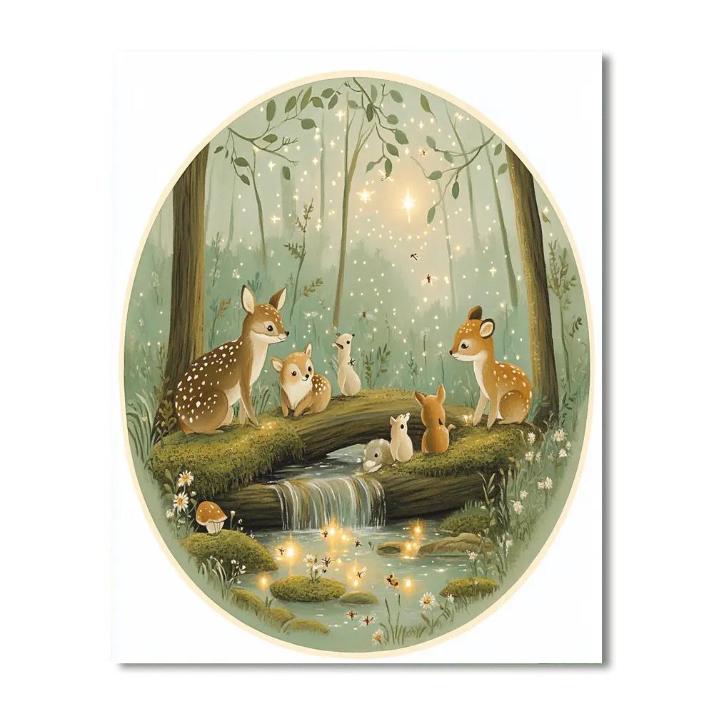 Fauna Forest Lullaby paint by color