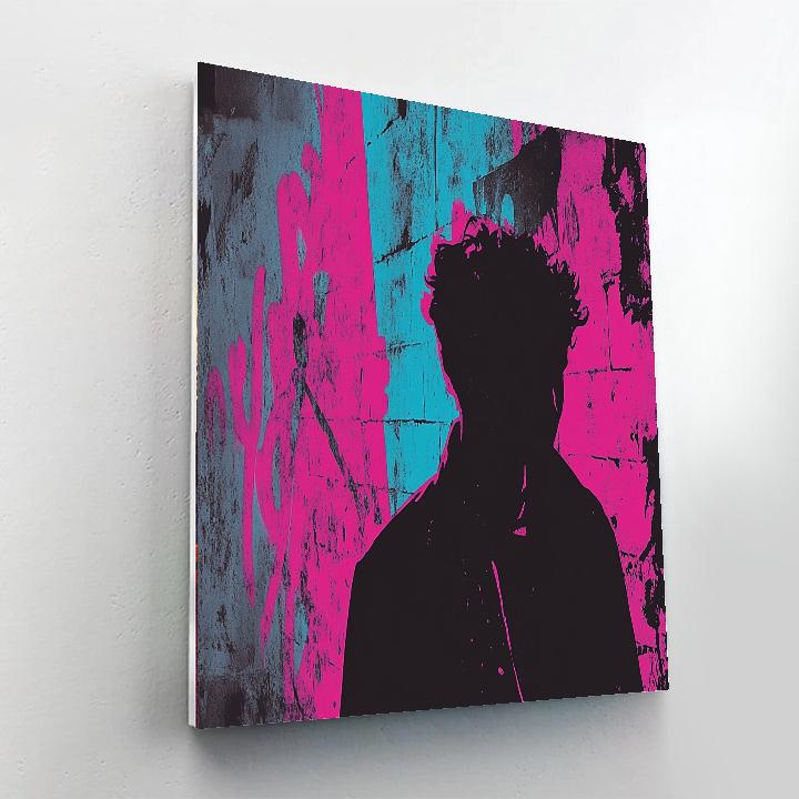 Banksy Inspired Neon Alley paint by number