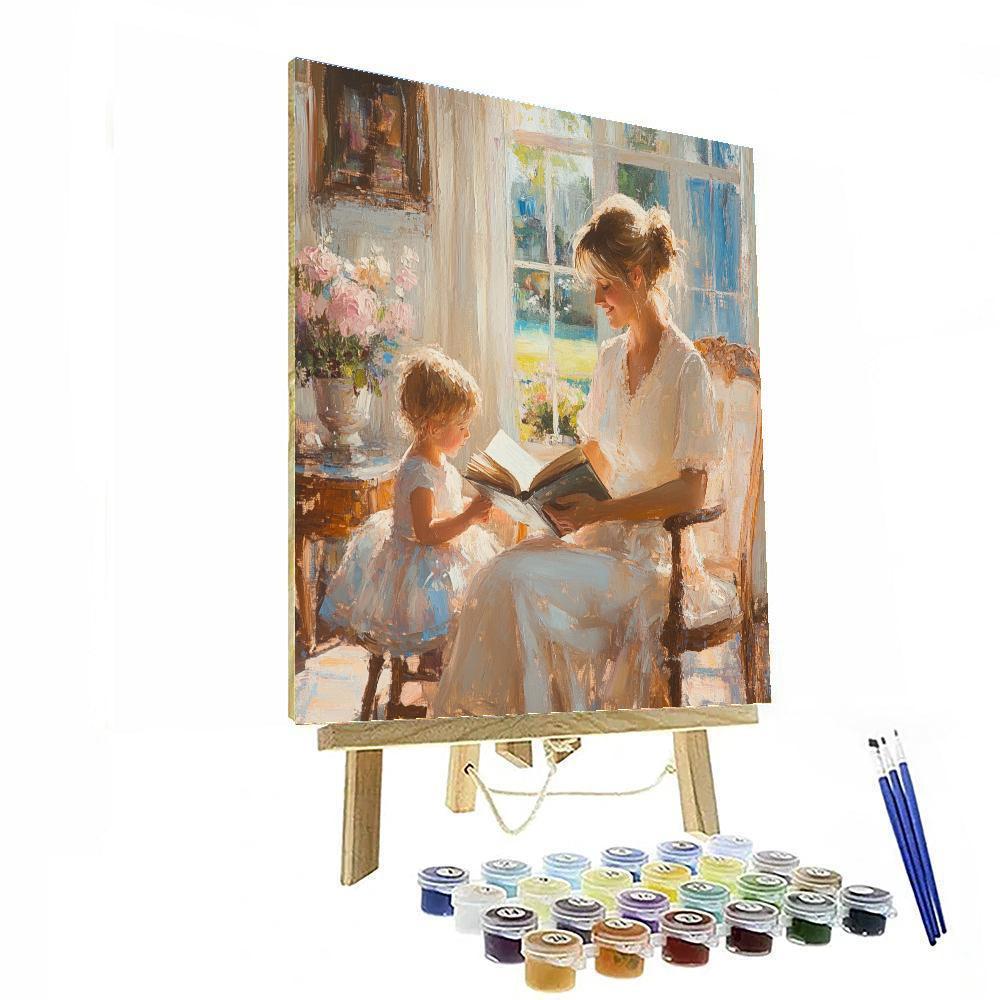 Mary Cassatt Inspired Afternoon Reading Numbered painting kits