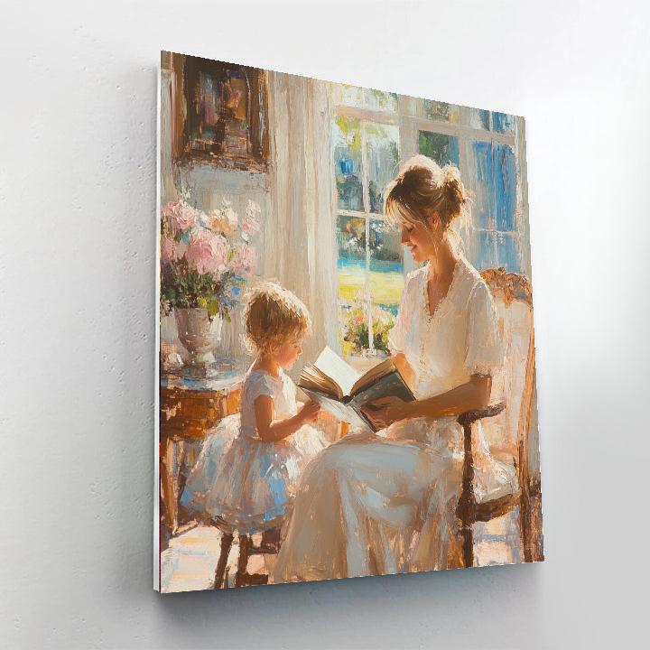 Mary Cassatt Inspired Afternoon Reading Numbered painting kits