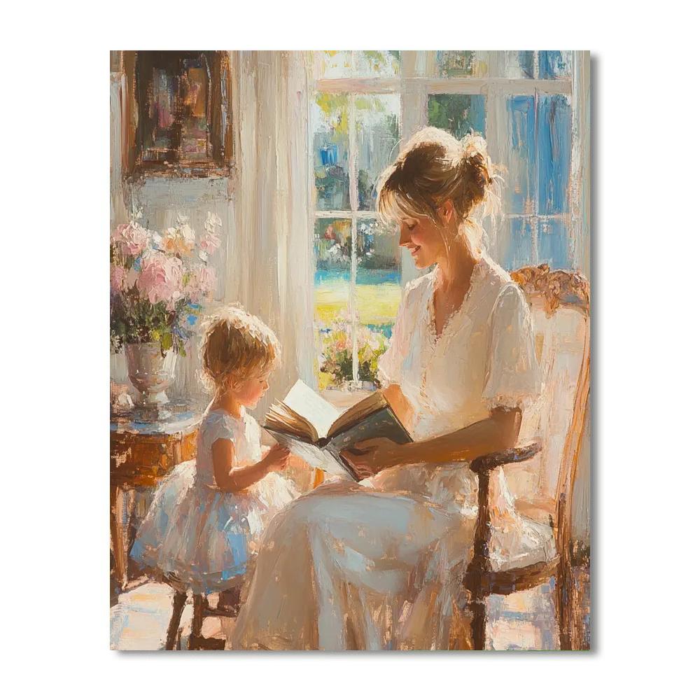 Mary Cassatt Inspired Afternoon Reading Numbered painting kits