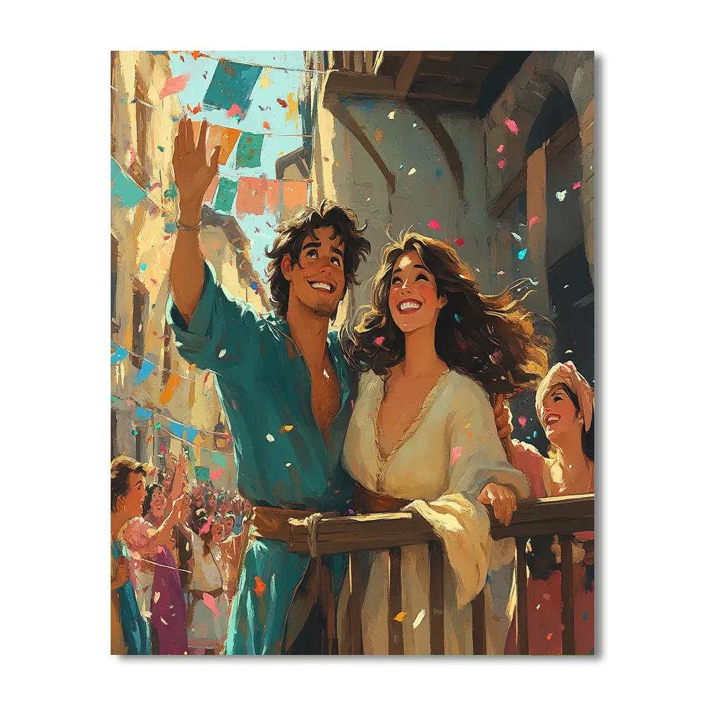 Esmeralda And Phoebus Street Cheer Number painting