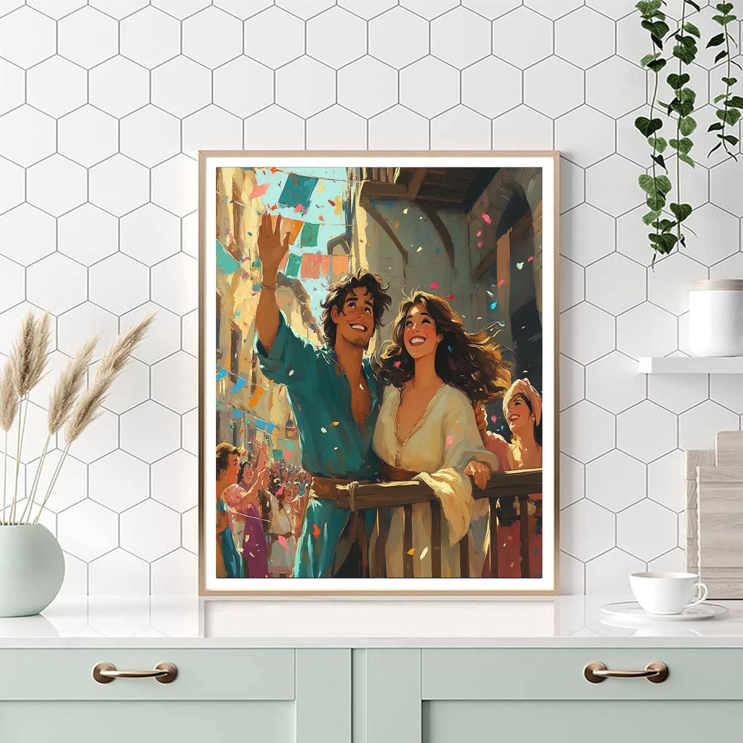 Esmeralda And Phoebus Street Cheer Number painting