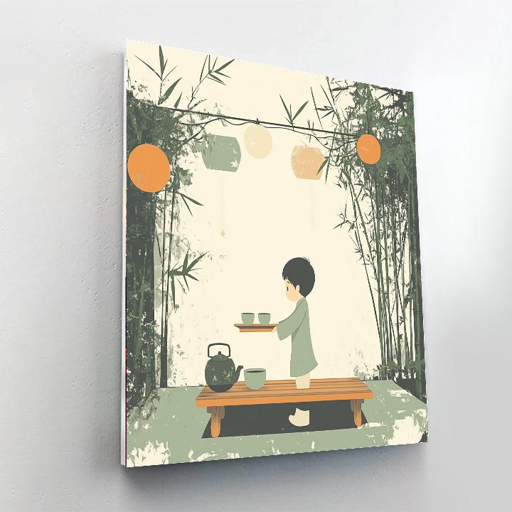 Mulan Tea Practice paint by numbers