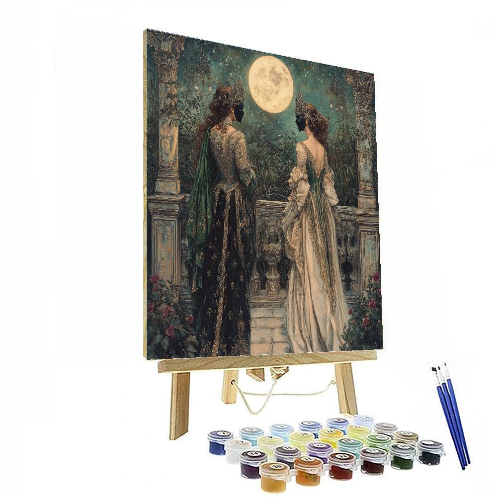Edward Burne-Jones Inspired Courtly Masquerade DIY paint by numbers