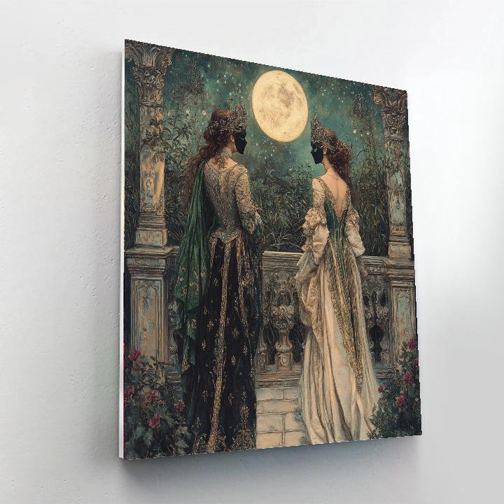 Edward Burne-Jones Inspired Courtly Masquerade DIY paint by numbers