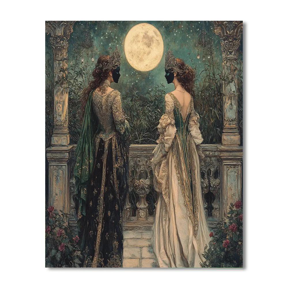 Edward Burne-Jones Inspired Courtly Masquerade DIY paint by numbers