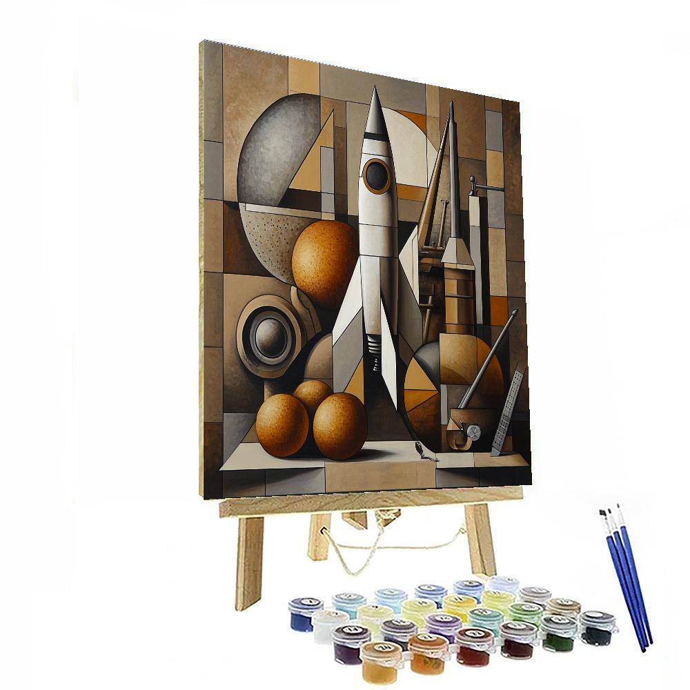 Pablo Picasso Inspired Still Life With Rockets DIY paint by numbers