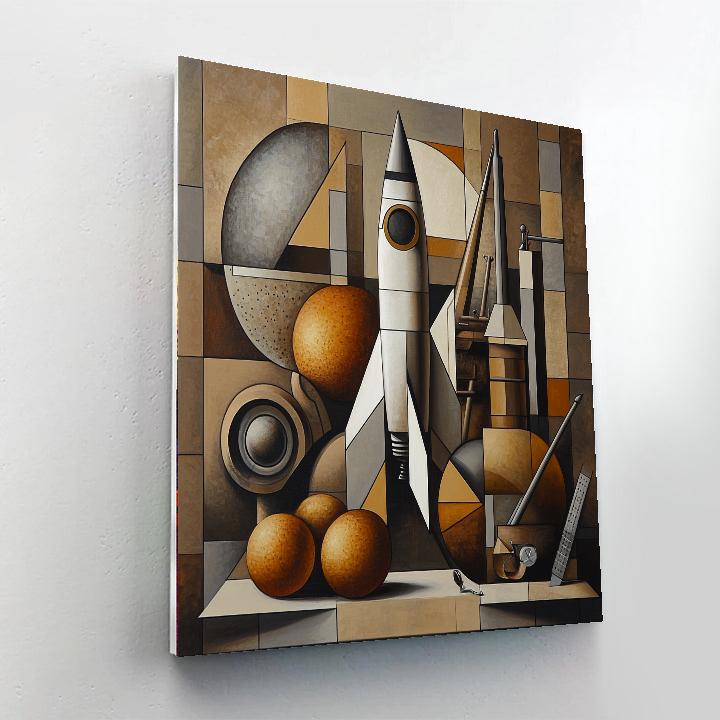 Pablo Picasso Inspired Still Life With Rockets DIY paint by numbers