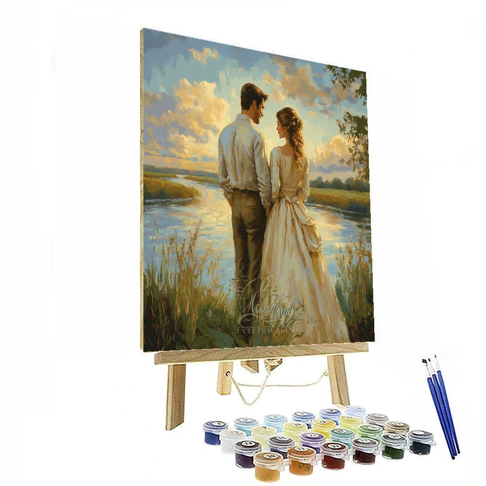 Thomas Gainsborough Inspired River Courtship paint by number