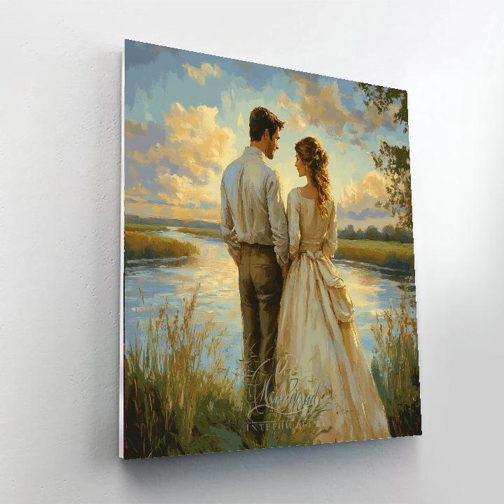 Thomas Gainsborough Inspired River Courtship paint by number
