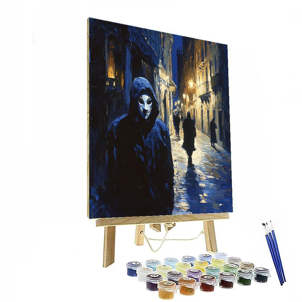 Francisco Goya Inspired Masked Street paint by numbers