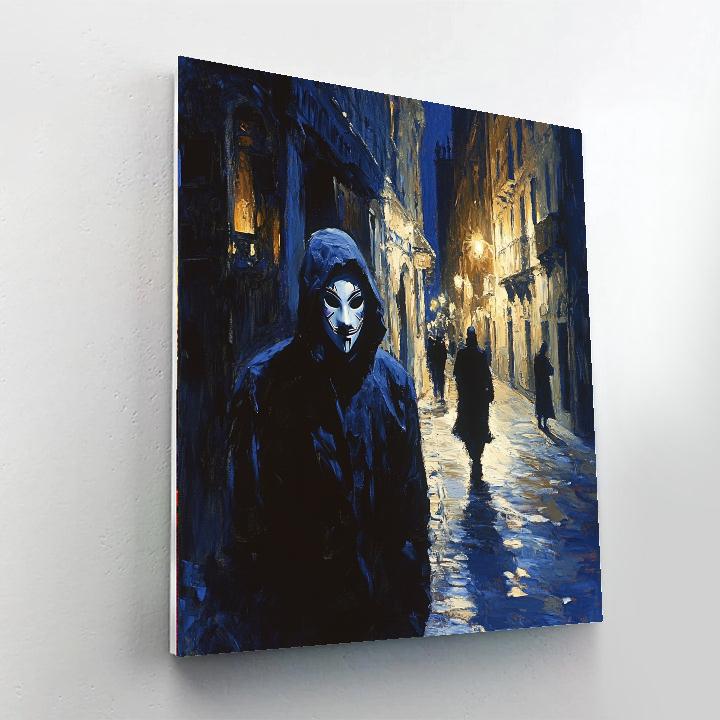 Francisco Goya Inspired Masked Street paint by numbers