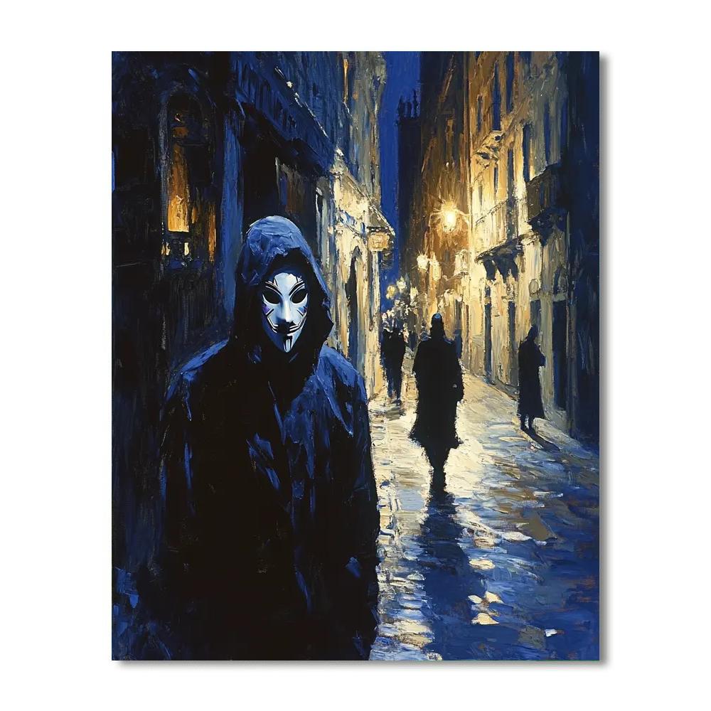 Francisco Goya Inspired Masked Street paint by numbers