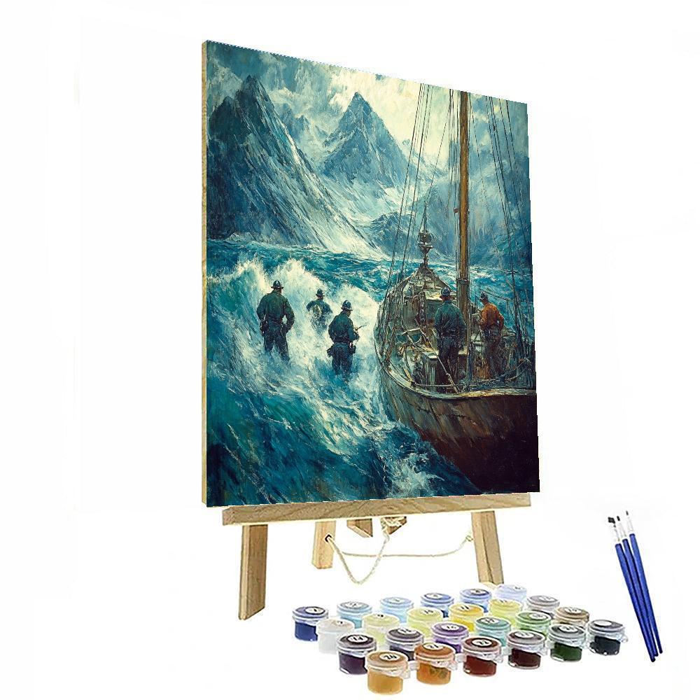 Winslow Homer Inspired Coastal Rescue Painting by numbers kit