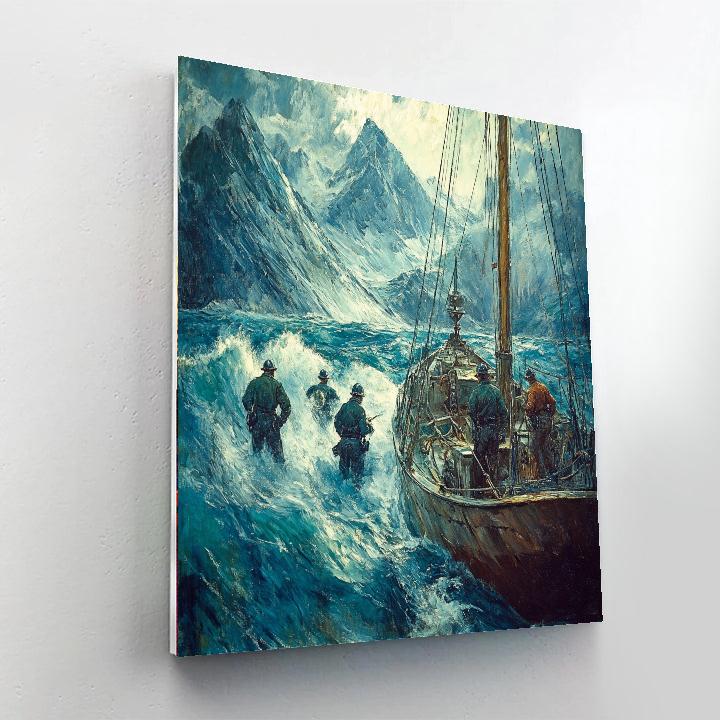 Winslow Homer Inspired Coastal Rescue Painting by numbers kit