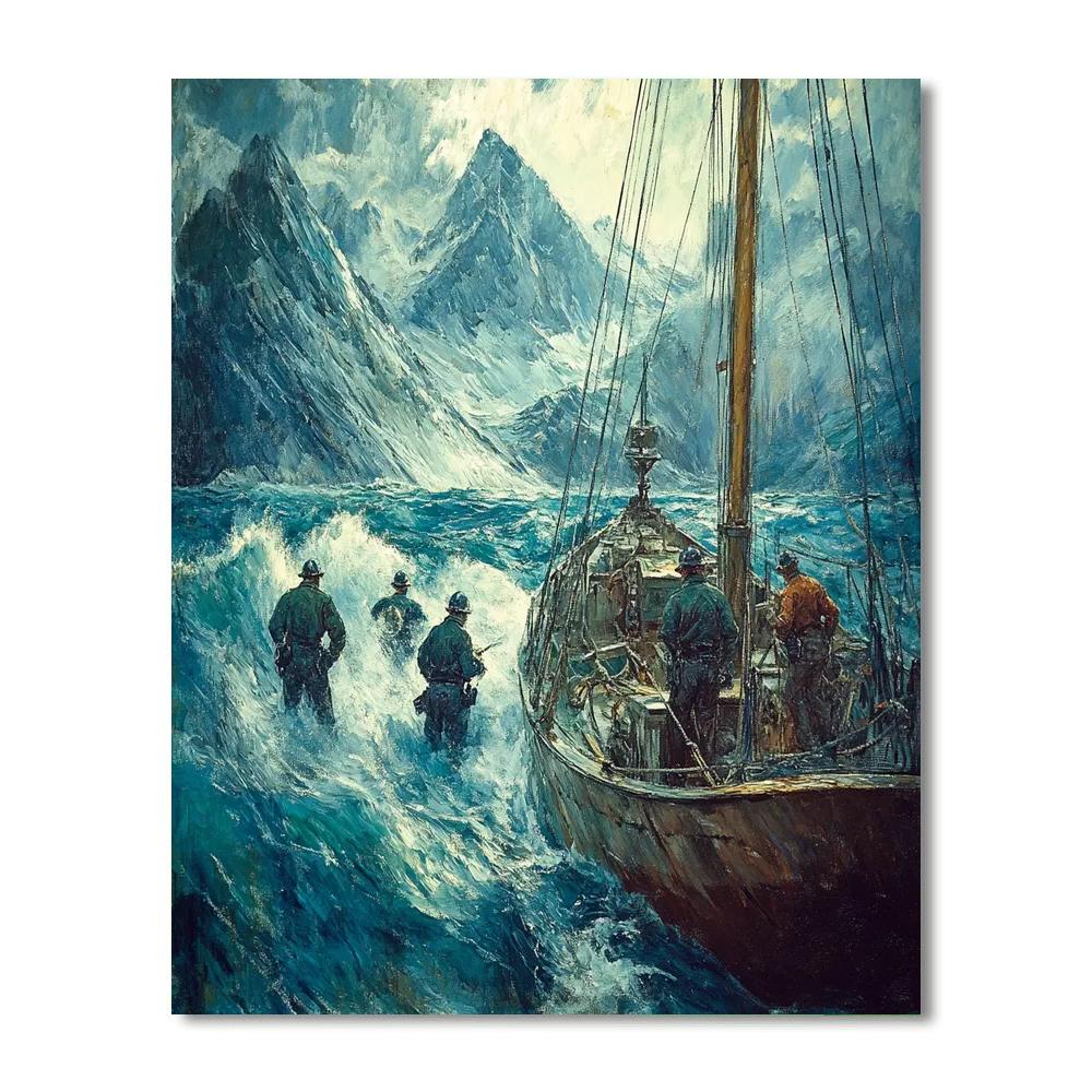 Winslow Homer Inspired Coastal Rescue Painting by numbers kit