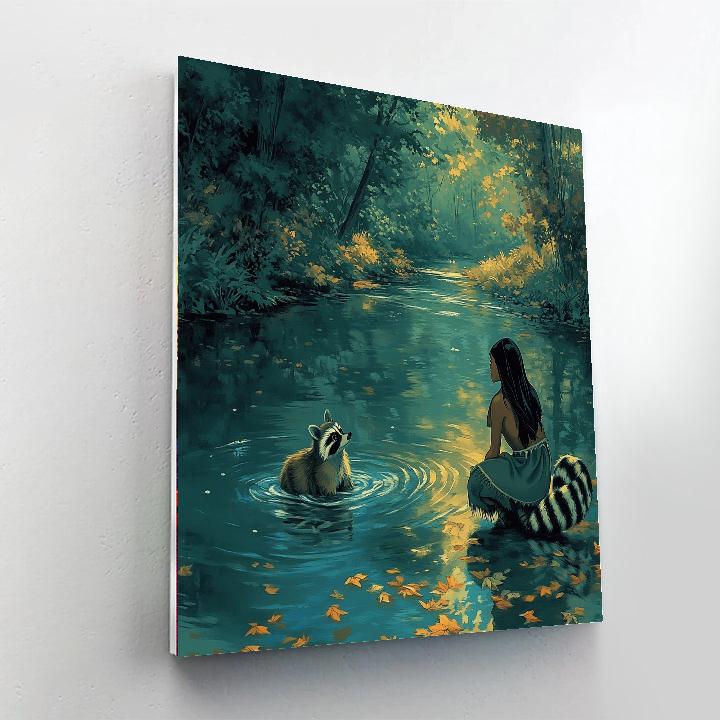 Pocahontas And Meeko Stream Numbered painting kits