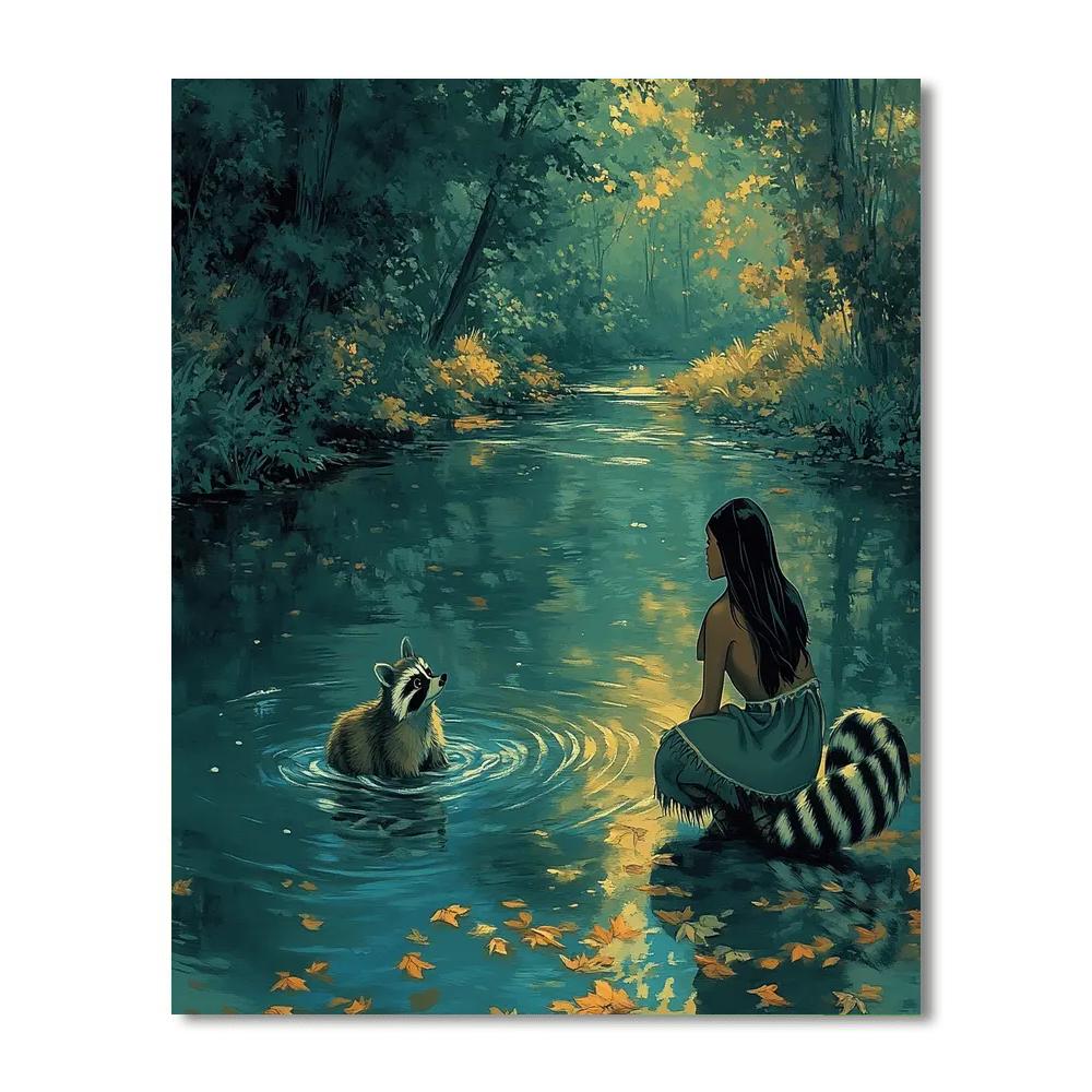 Pocahontas And Meeko Stream Numbered painting kits