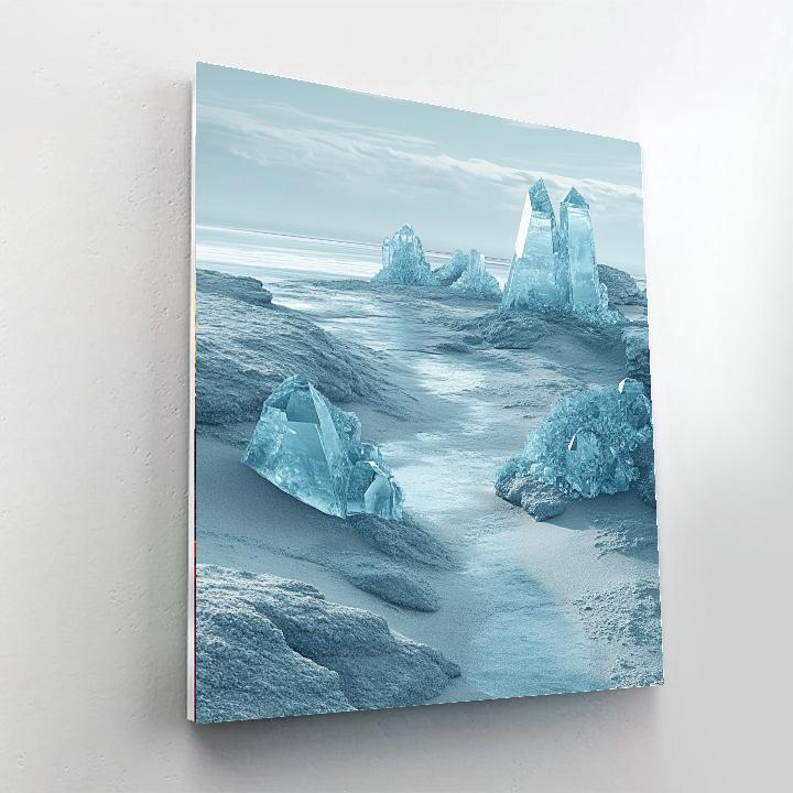 Yves Tanguy Inspired Crystal Shore Painting by numbers kit