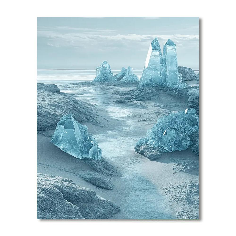 Yves Tanguy Inspired Crystal Shore Painting by numbers kit