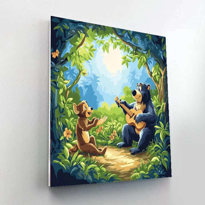 Baloo And Mowgli Song DIY paint by numbers