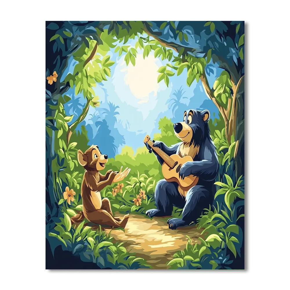 Baloo And Mowgli Song DIY paint by numbers
