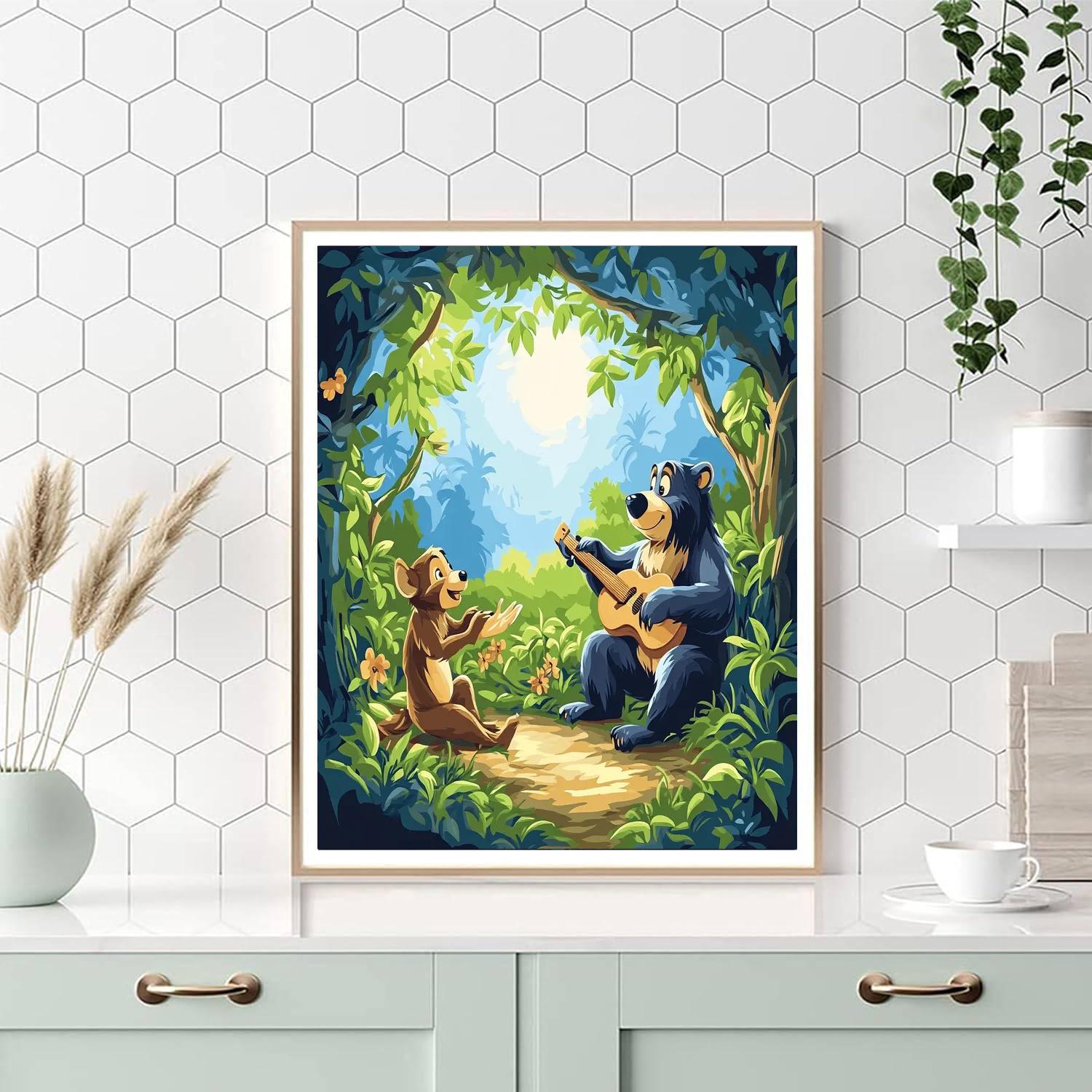 Baloo And Mowgli Song DIY paint by numbers