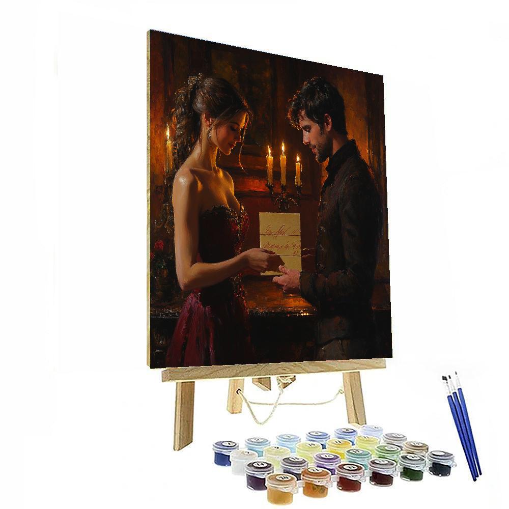 Francesco Hayez Inspired Secret Letter paint by color