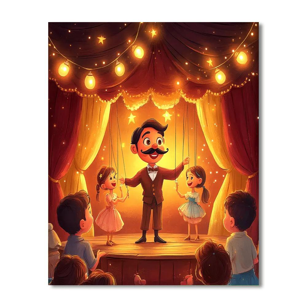 Stromboli Puppet Show Painting by numbers kit
