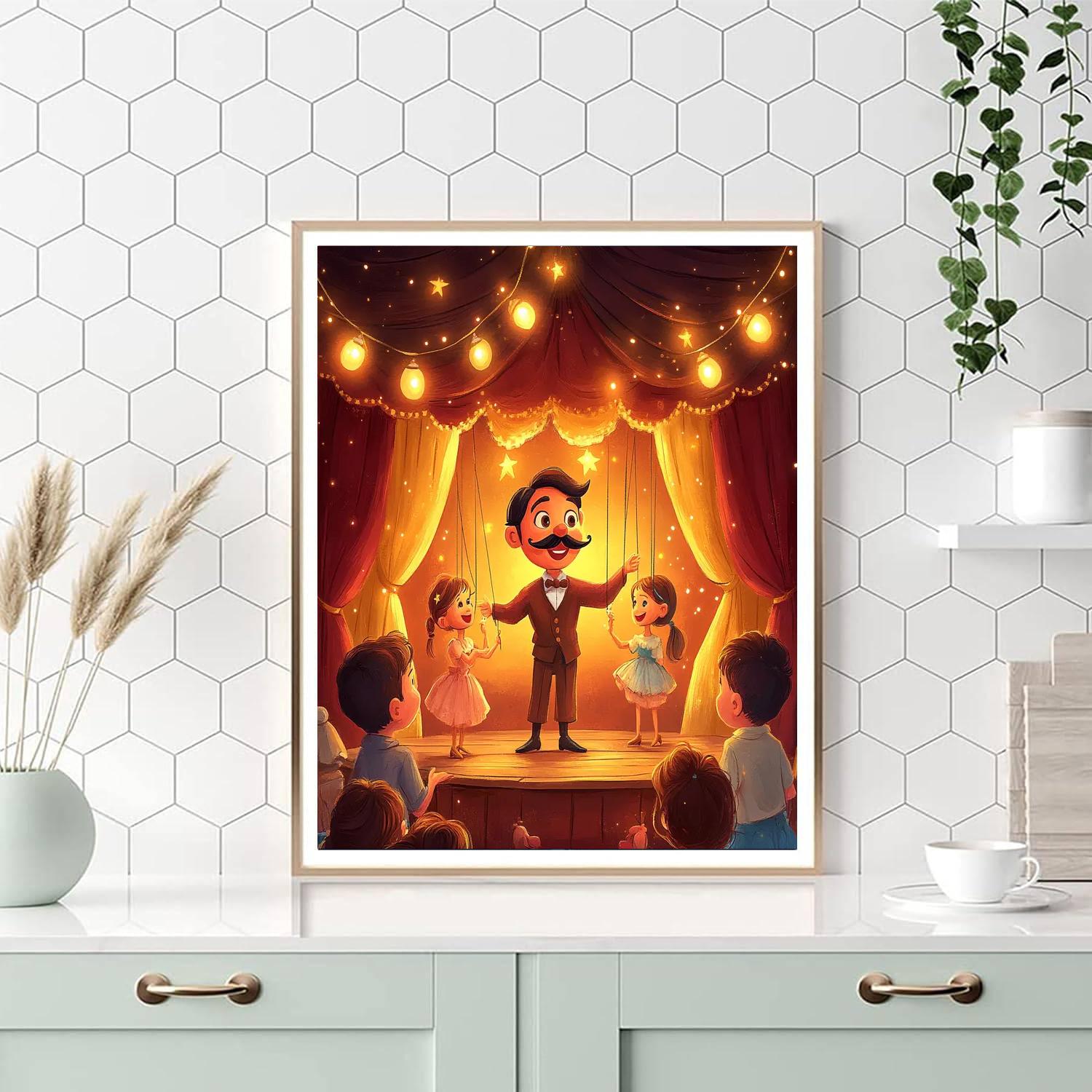 Stromboli Puppet Show Painting by numbers kit