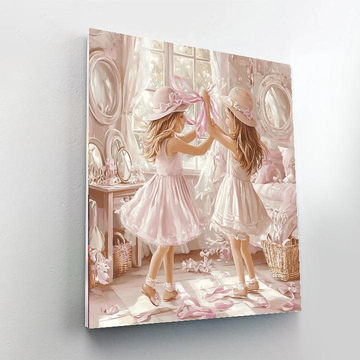 Anastasia And Drizella Dress Up paint by color