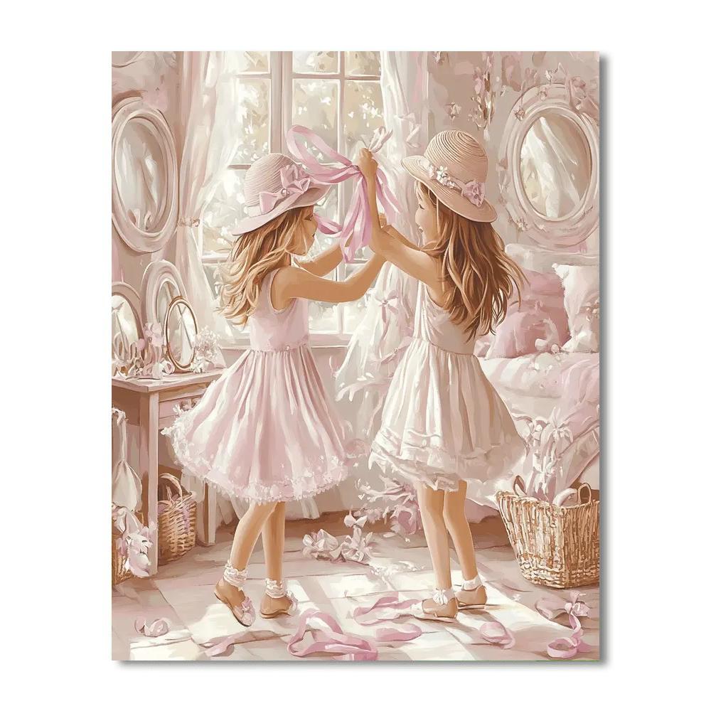 Anastasia And Drizella Dress Up paint by color