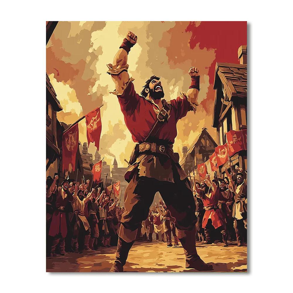 Gaston Mighty Pose paint by numbers