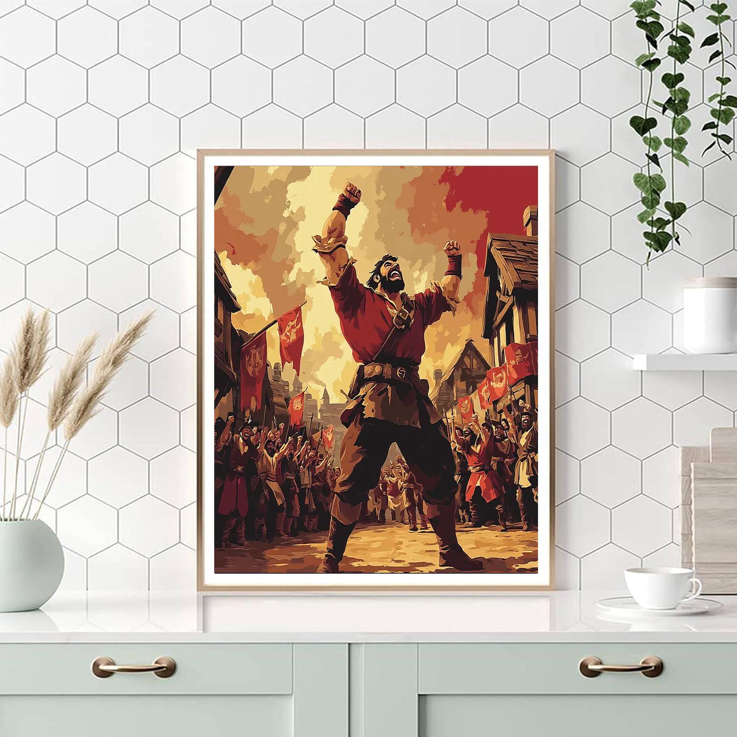 Gaston Mighty Pose paint by numbers