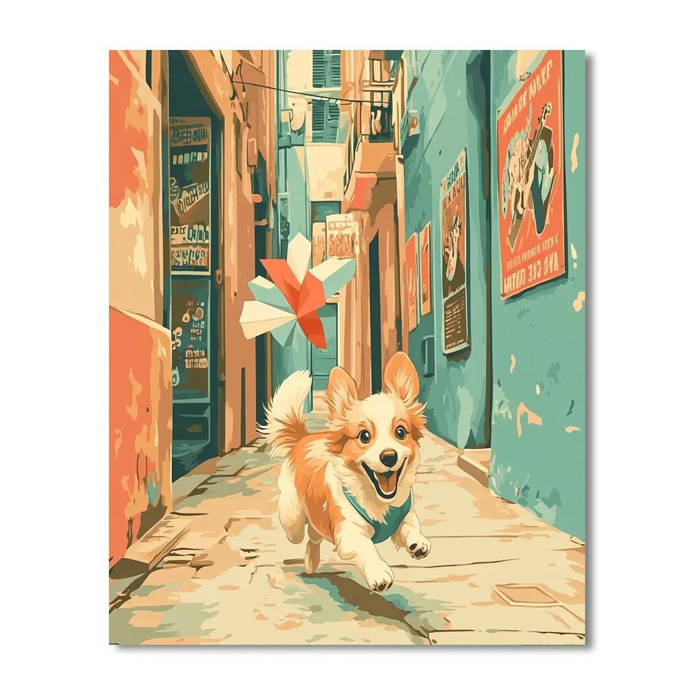 Dante And Miguel Alley Chase DIY paint by numbers