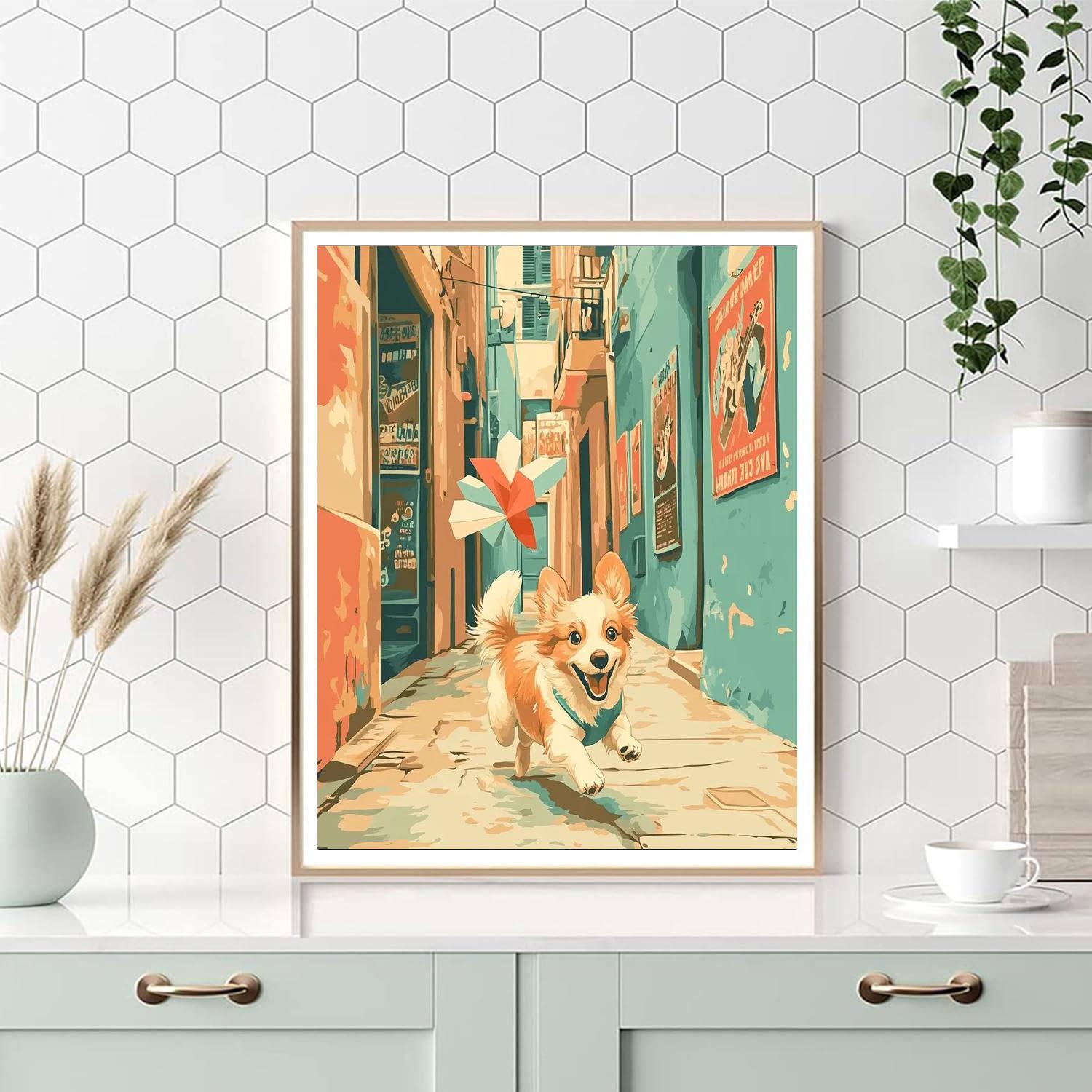 Dante And Miguel Alley Chase DIY paint by numbers