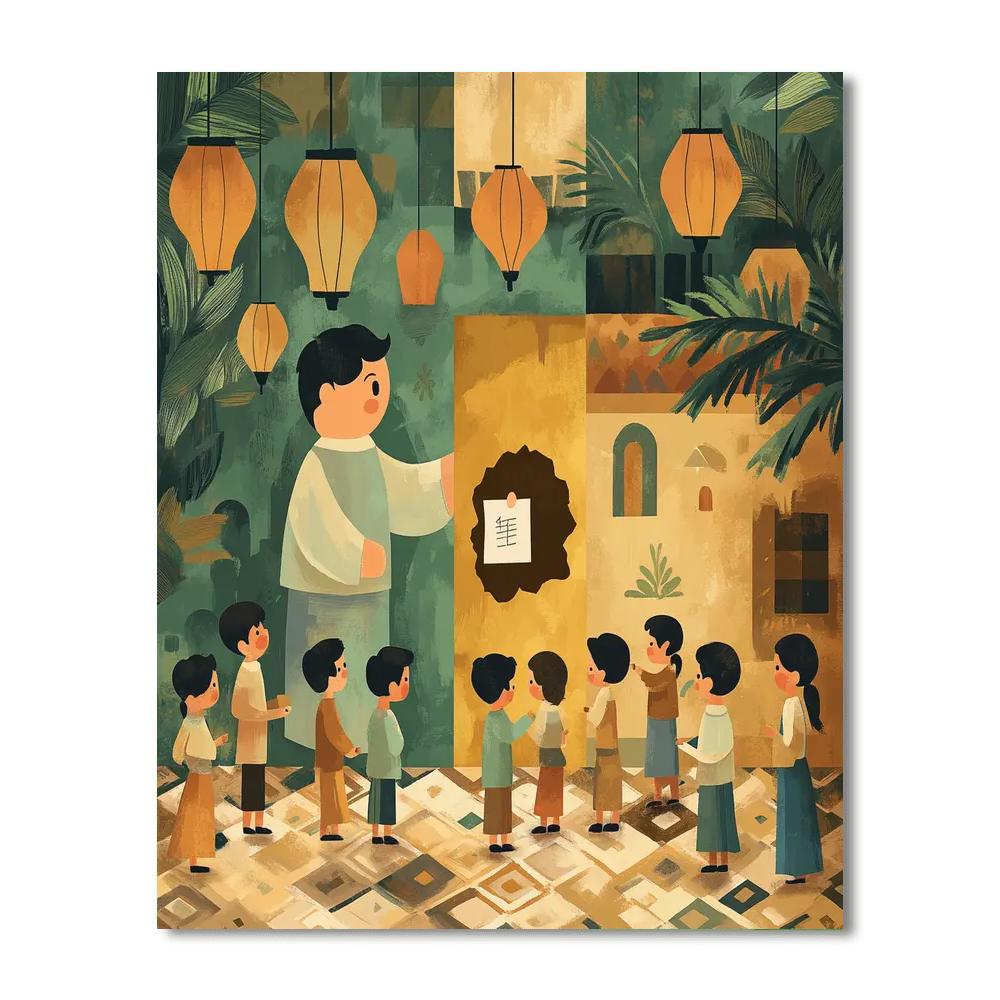 Bruno Helpful Wall Secret Painting by numbers kit