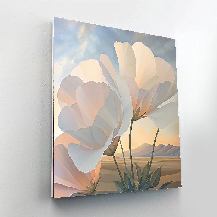 Georgia OKeeffe Inspired Desert Blooms paint by number