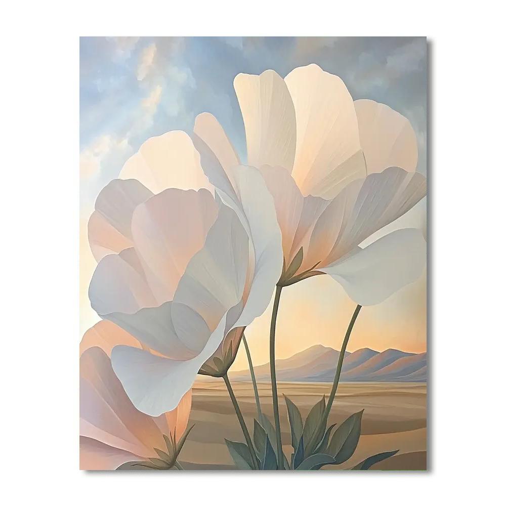Georgia OKeeffe Inspired Desert Blooms paint by number