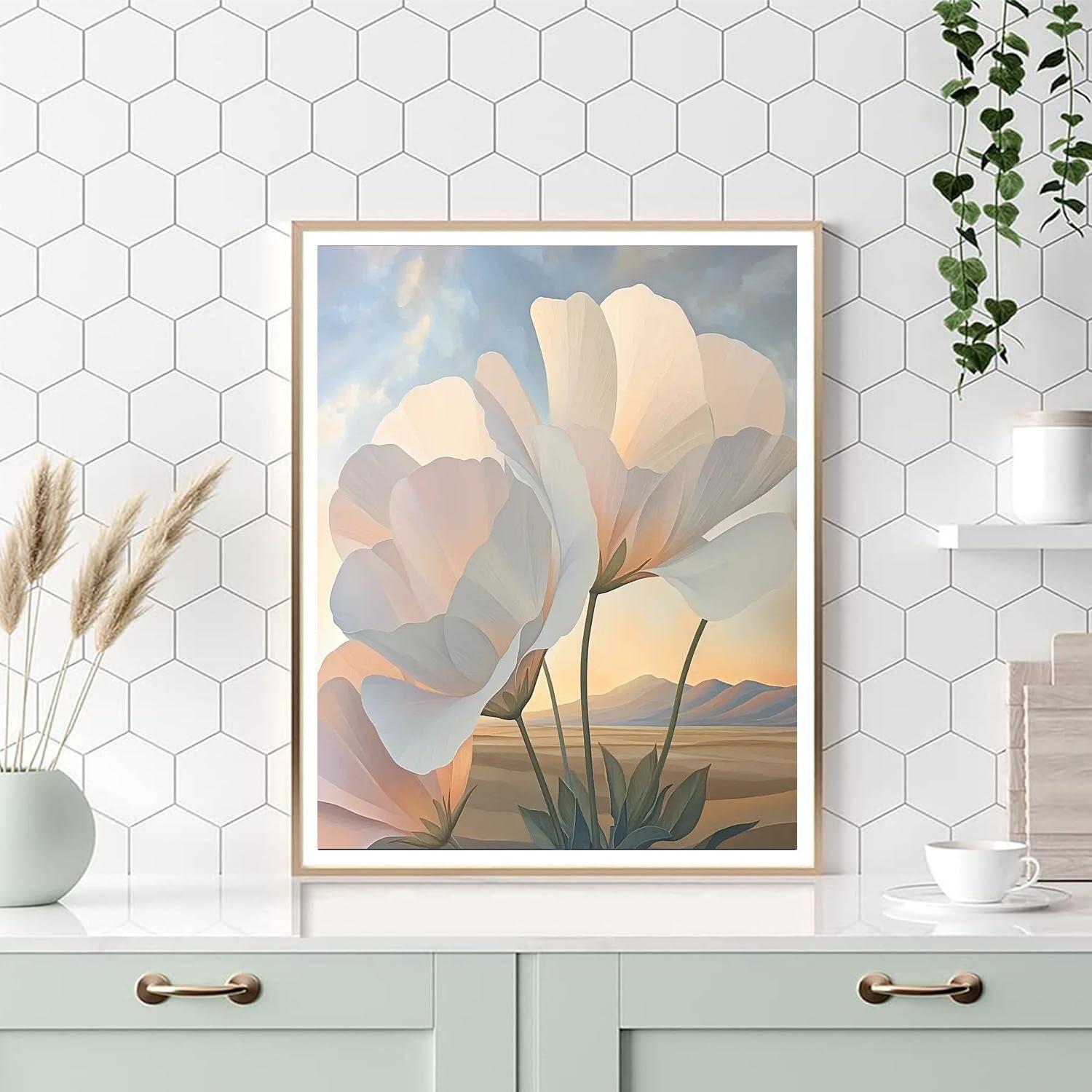 Georgia OKeeffe Inspired Desert Blooms paint by number