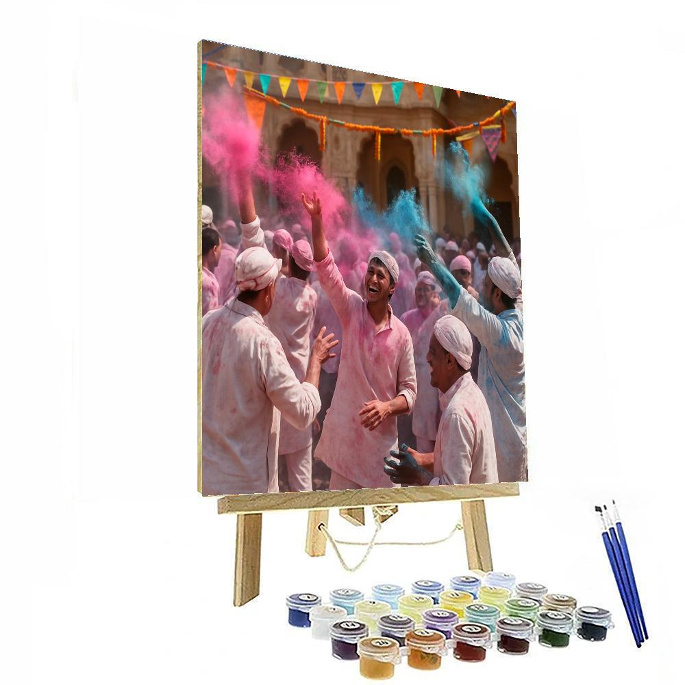 Holi Morning In Mathura painting number kit